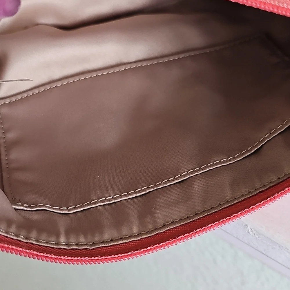 Coach Orange Smooth Leather Pleated Mini Bag/Convertible Wristlet EUC - Picture 16 of 16